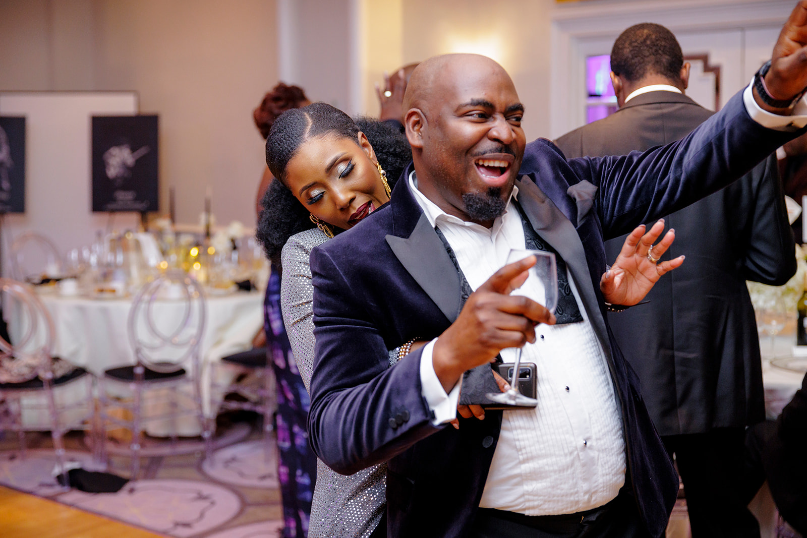 Nigerian wedding DJ birthday party DJ near me guests on dancefloor DJ Blink-Blink entertainment London